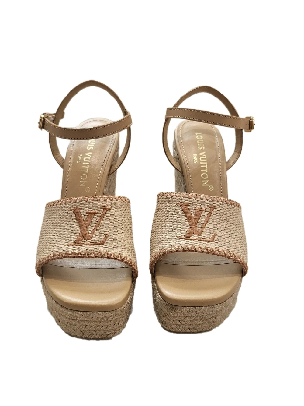 Louis Vuitton Helios Wedge Sandal Size 39 NIB